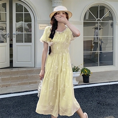 2025新款夏装修身时尚连衣裙短袖，女装连衣裙，欣美人