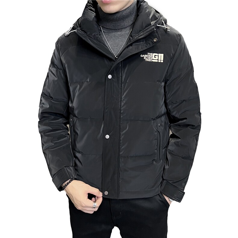2025冬季店主风连帽白鸭绒羽绒服韩版休闲亮面外套男8072-P195,男装羽绒服,电商A413