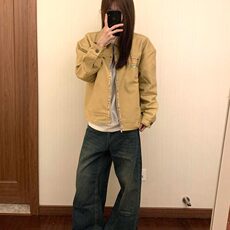 春秋季美式复古字母刺绣工装外套小众设计感情侣百搭宽松夹克潮流，男装夹克，星座506A