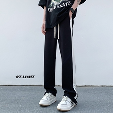 夏数据款高品质垂感西裤高街小众休闲裤男拉链拼色裤子K2306-P60，男装西裤，电商A062