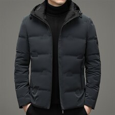 2023冬季白鸭绒连帽短款羽绒服男中年装加厚保暖外套XXH9601-P225,男装羽绒服,电商B212（原钱塘6029）