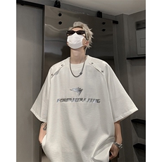 解构金属短袖T恤夏季小众设计感圆领半袖体恤XZ514-2-202474-P58，男装T恤，星座514-2(原B239)