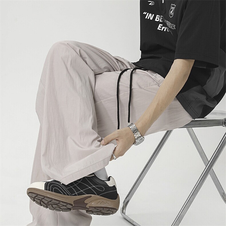 ！2025夏季新款男士直筒宽松休闲裤冰丝长裤310A-4-KZ93-P35图片