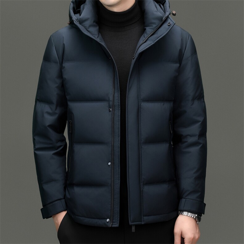 2026冬季男士白鸭绒加厚羽绒服时尚保暖加绒男品质潮服连帽外套,男装羽绒服,钱塘6003（原4033）