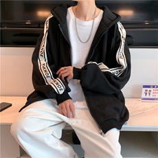 棒球服外套男春秋连帽夹克港风宽松百搭网红开衫卫衣JK009-P40，男装夹克，星座308B-1