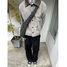 现货自制卡其棕皮领雪尼尔夹克宫廷味，男装夹克，星座910A