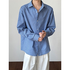 2026春季撞色细格子宽松衬衫薄外套男女同款C61318-TP3568，男装衬衫，电商A102