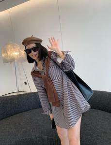 早秋款衬衫裙假两件，女装衬衫，爱娜.悦儿