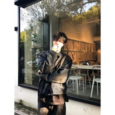 【有货】深蓝色牛仔外套男款高级感痞帅工装夹克NZY11CC-P70，男装夹克，星座1007（原301D）