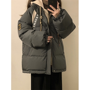 冬季宽松/假两件休闲外套潮加厚棉衣XZ102B-1M8007-P125图片