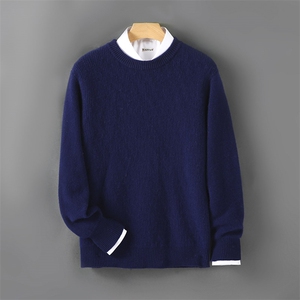 高品质男士羊毛圆领毛衣 简约百搭 舒适保暖商务休闲男装,男装羊毛衫,嘉日羊绒