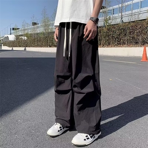 潮牌机能降落伞兵休闲裤男宽松百搭直筒抽绳速干工装长裤XWK57图片