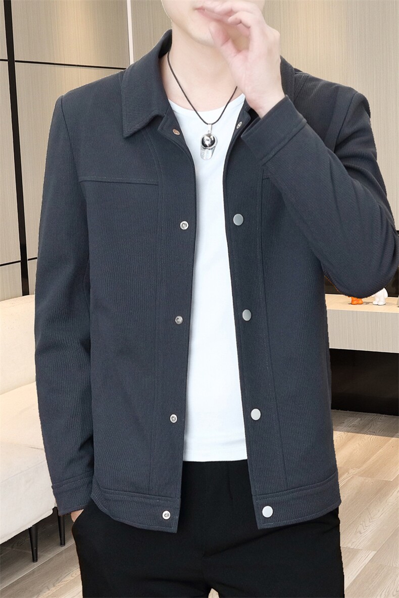 秋季现货主推男士商务休闲简约百搭潮流翻领夹克外套JKD03P90,男装夹克,电商B226