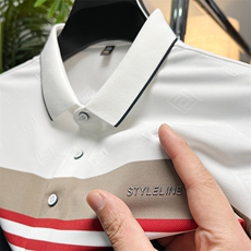 polo衫中年商务休闲男装夏季新款男士短袖T恤半袖翻领撞色上衣服，男装Polo衫，电商B212（原钱塘6029）
