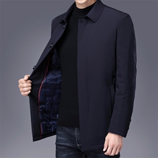 DZF02钱塘2020-3冬季厚款翻领商务休闲中年男士羽绒服货稳P175，男装羽绒服，钱塘207-3