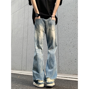 B221 美式ins高街暗黑小众夏季重工艺破洞牛仔裤LK24178-P65 控88图片