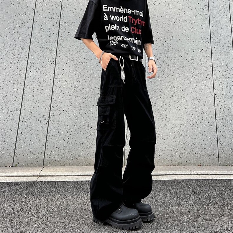 春夏季美式复古水洗做旧工装裤男女小众宽松直筒XZ201-KZ019P58，男装工装外套，星座201