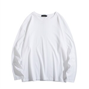 21春季新款情侣纯色长袖T恤男女士打底衫圆领纯棉A158-T88889-P21，男装T恤，电商A158-1