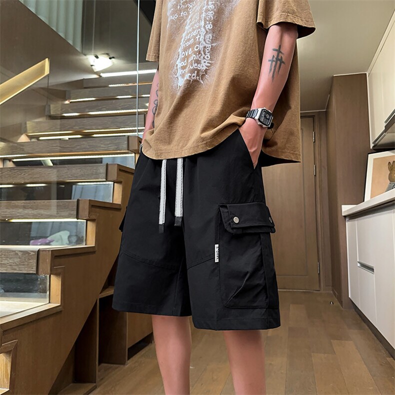 酒店-现货大码短裤美式高街潮牌高级设计感五分速干裤DK815P32,男装牛仔裤,星座301B-2（原A443-1）
