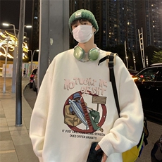 港风夜景宽松时尚圆领毛衣TPM6851特批45控78加绒特批55控88，男装针织衫/毛衣，电商A247