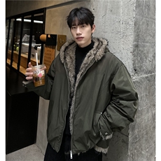 毛领派克棉服男冬季美式棉衣外套加厚保暖棉袄12252-P108，男装棉衣，电商C307