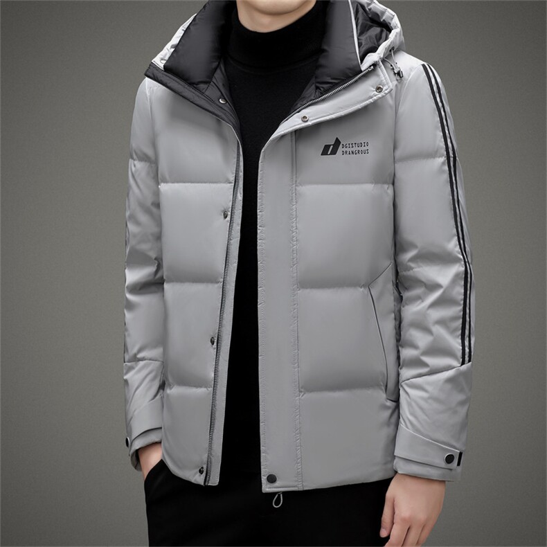 连帽羽绒服男2023冬季新款加厚保暖鸭绒上衣中年男士商务休闲外套,男装羽绒服,电商B212（原钱塘6029）