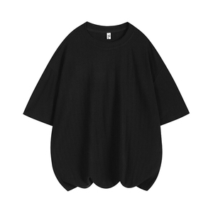 8XL-M 重磅！特大码港风短袖T恤男士半袖男五分袖体恤衫DX306P40图片