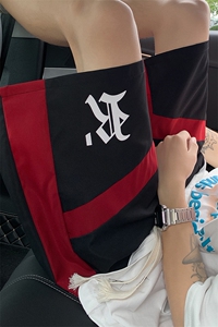 1港风拼色抽绳短裤男中裤男休闲潮流五分裤男DK77035P30控48图片