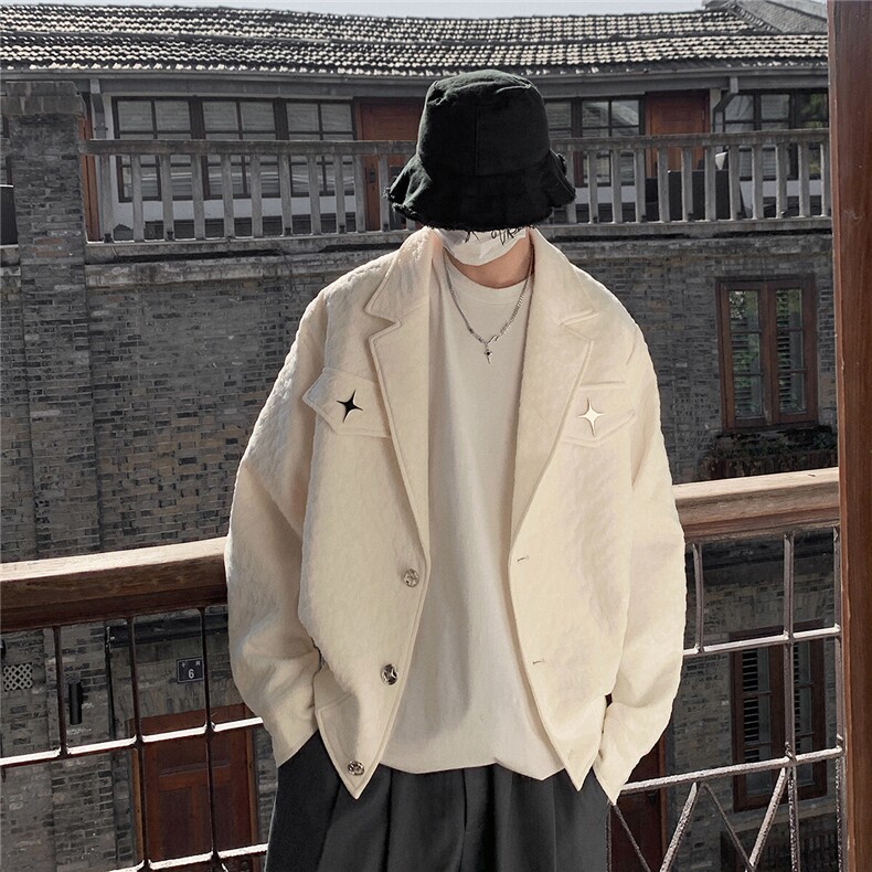 1港风美式宽松潮牌夹克情侣男女大码M-5XL外套男JK8748P95控128,男装夹克,星座226-2