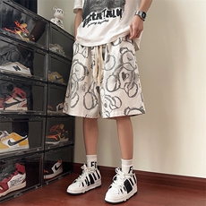 2024夏季新款透气速干五分裤男潮牌宽松运动短裤现货K7702-P32，男装休闲裤，星座512-3