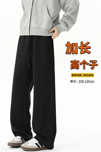 春季瘦高个子加长休闲裤男直筒阔腿188cm115运动裤宽松KZ030P55图片