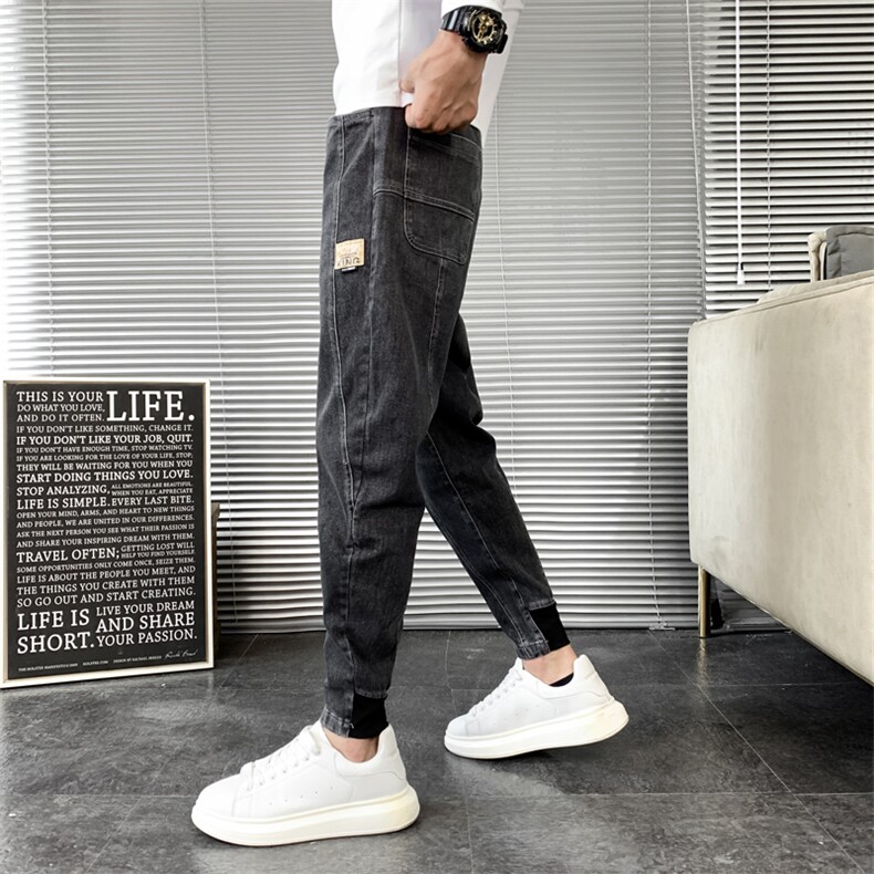 2025年秋季新品牛仔裤男士韩版修身束脚裤潮牌男士休闲裤长裤，男装牛仔裤，电商A327