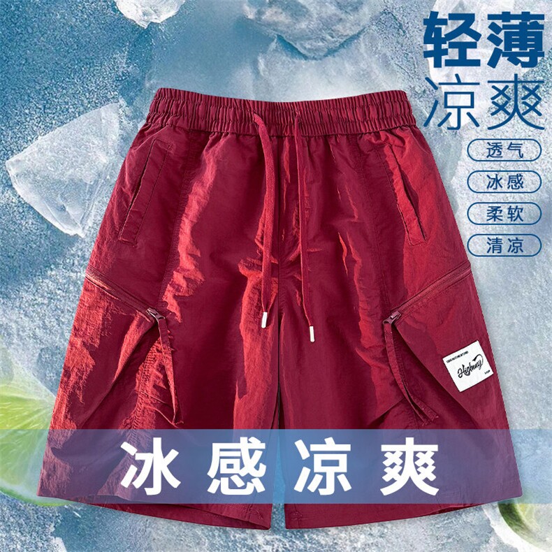抖音品质宽松垂感休闲短裤冰丝速干运动裤A146-GY519特p30量大优图片