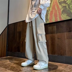 裤子男款秋季工装裤直筒潮机能伞兵裤宽松大码男士休闲长裤KZ26，男装休闲裤，星座1116A-1（原606A）