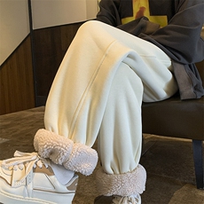 冬季羊羔毛加绒加厚束脚卫裤现货深度库存XZ604-K101-P60控78，男装休闲裤，星座604