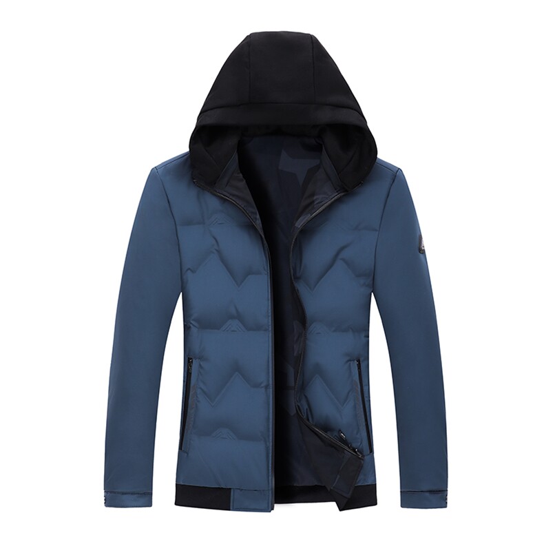 冬季中年休闲羽绒服连帽可脱卸男中长款加厚冬装外套ZL1008-P225，男装羽绒服，电商B212（原钱塘6029）