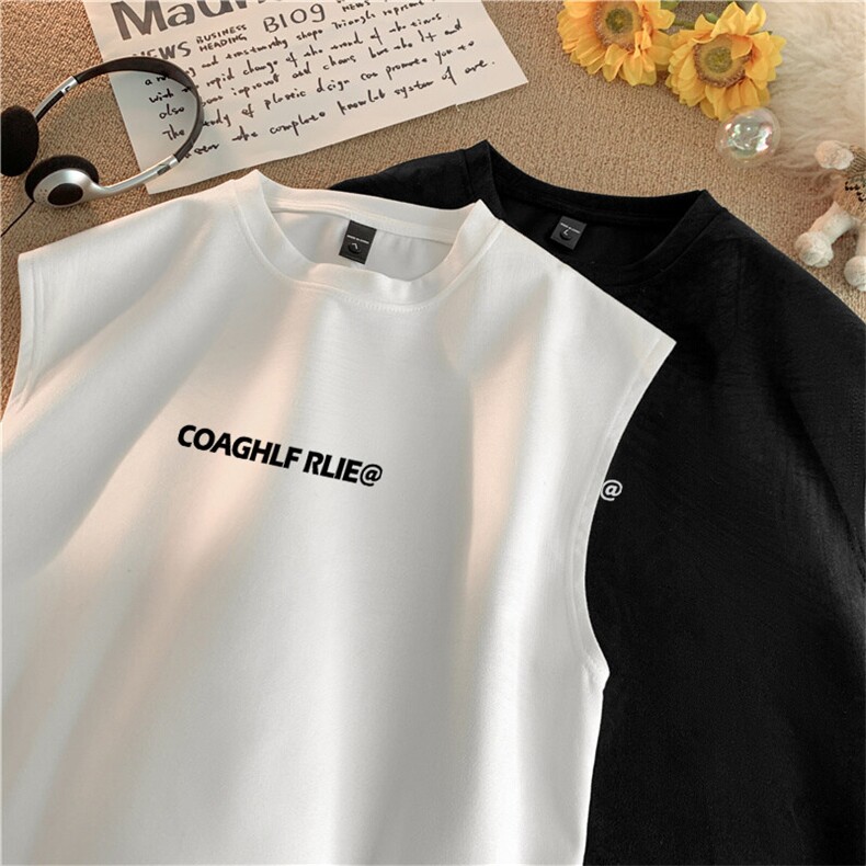 可设48小时发货支持抖音得物来样二开240克重磅美式麂皮绒背心t恤，男装背心/马甲，电商A486