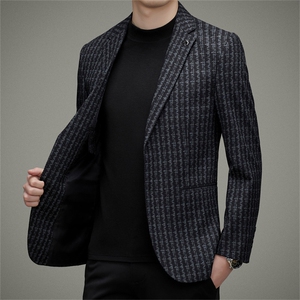 DJA628钱塘2020-3秋冬季新款商务休闲百搭合身中年男士西服P170图片