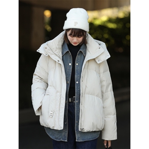 山系牛仔假两件90白鸭绒羽绒服中性风A306-Y219-P318