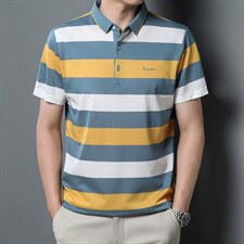 polo衫短袖男夏季潮牌2023新款半袖上衣宽松翻领t恤男，男装T恤，电商B212（原钱塘6029）