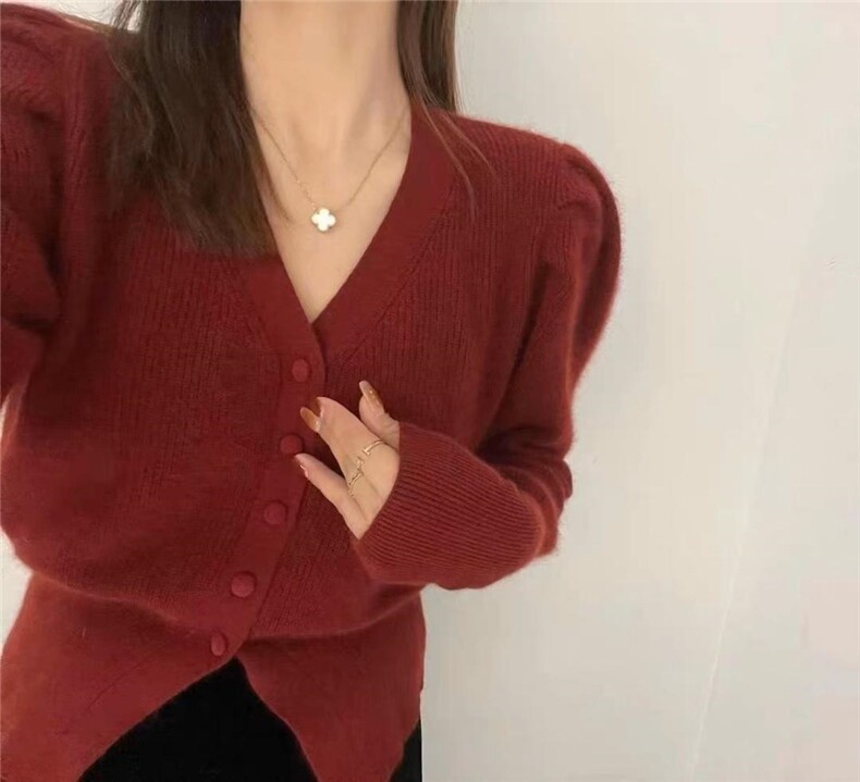 现货现货哦！浣熊绒扣子开衫，其它，CHERRY·印