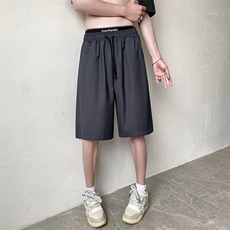 高街设计感小众休闲后拉链潮牌短裤男夏季宽松直筒阔腿DK80-P38，男装休闲裤，星座1109-3