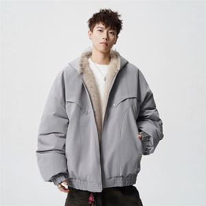 冬季派克服毛领棉衣男宽松百搭机能工装加厚棉服外套 sy2615-P128图片