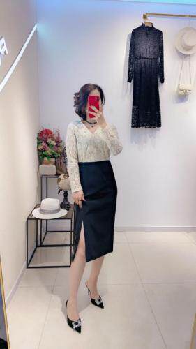 春款蕾丝拼接连衣裙，女装连衣裙，珀莎