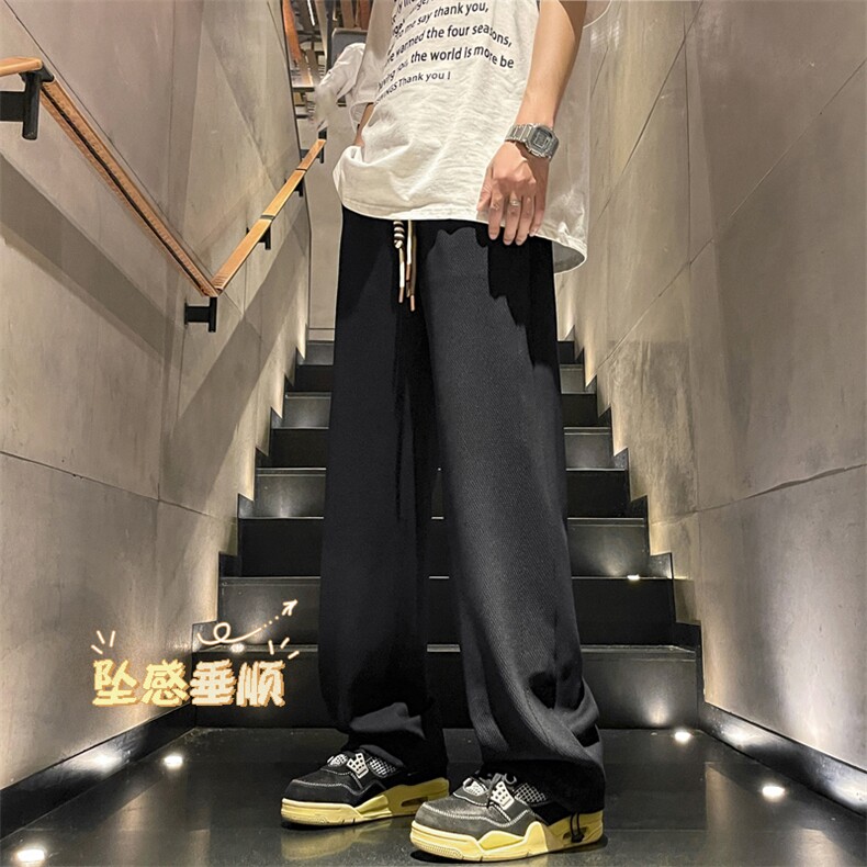 百搭长裤男士垂感小西裤子男生垂感宽松直筒 K937 -特批32图片
