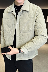 标轻薄羽绒服男工装风冬季潮流翻领短款外套男士夹克YR01-P165图片