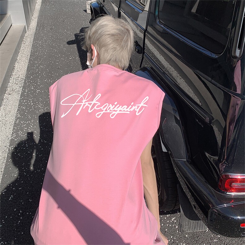 已注册直播抖音得物品质纯棉重磅250克无袖背心T恤T2503P25控39，男装背心/马甲，电商C408-1(原B339-1)