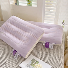 新品枕芯天然草本薰衣草定型护颈低枕头枕芯曲线彩绣薰衣草定型枕，枕套/枕芯，一起卖家纺