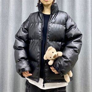 2020现货主推男女冬季立领PU皮大码加厚棉衣休闲情侣棉袄MY02图片