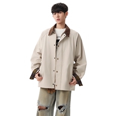翻领夹克男春季简约宽松潮流百搭上衣服JK268-P78，男装夹克，星座308B-2